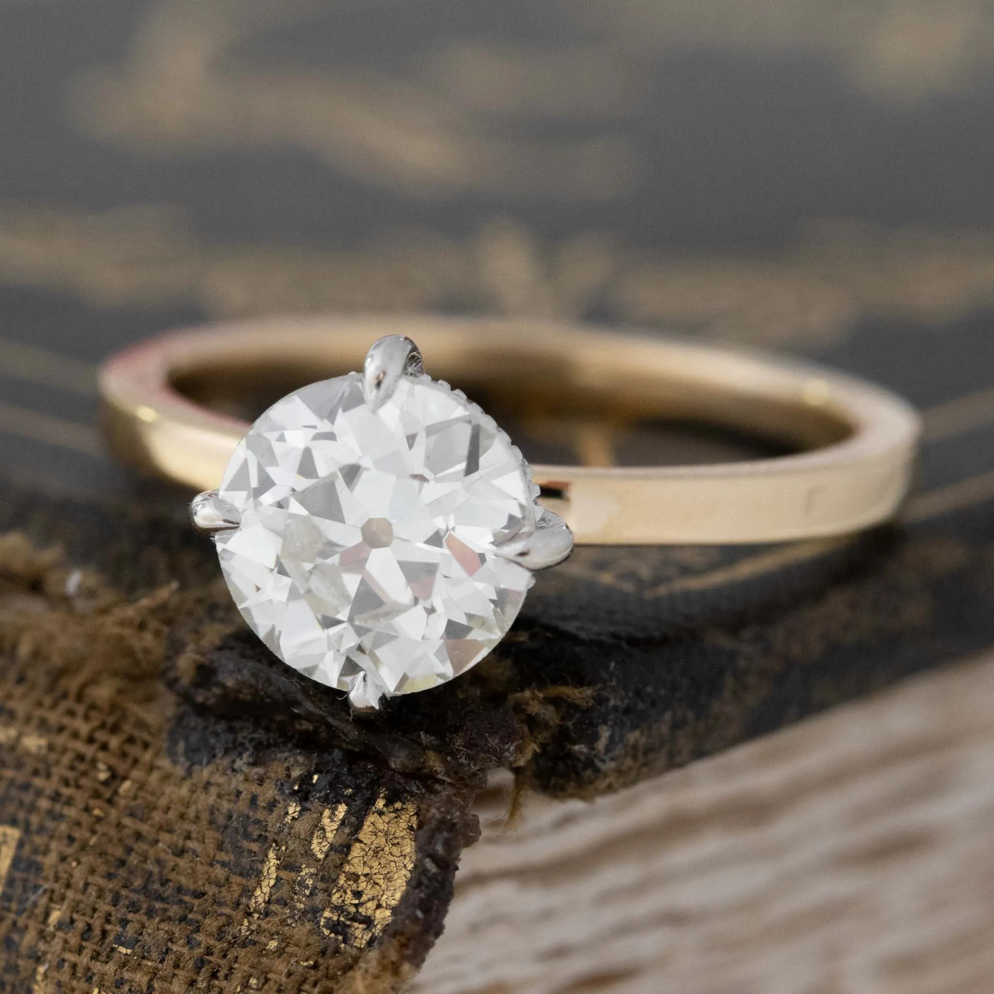 2.05ct Old European Cut Diamond Solitaire, GIA M VS2