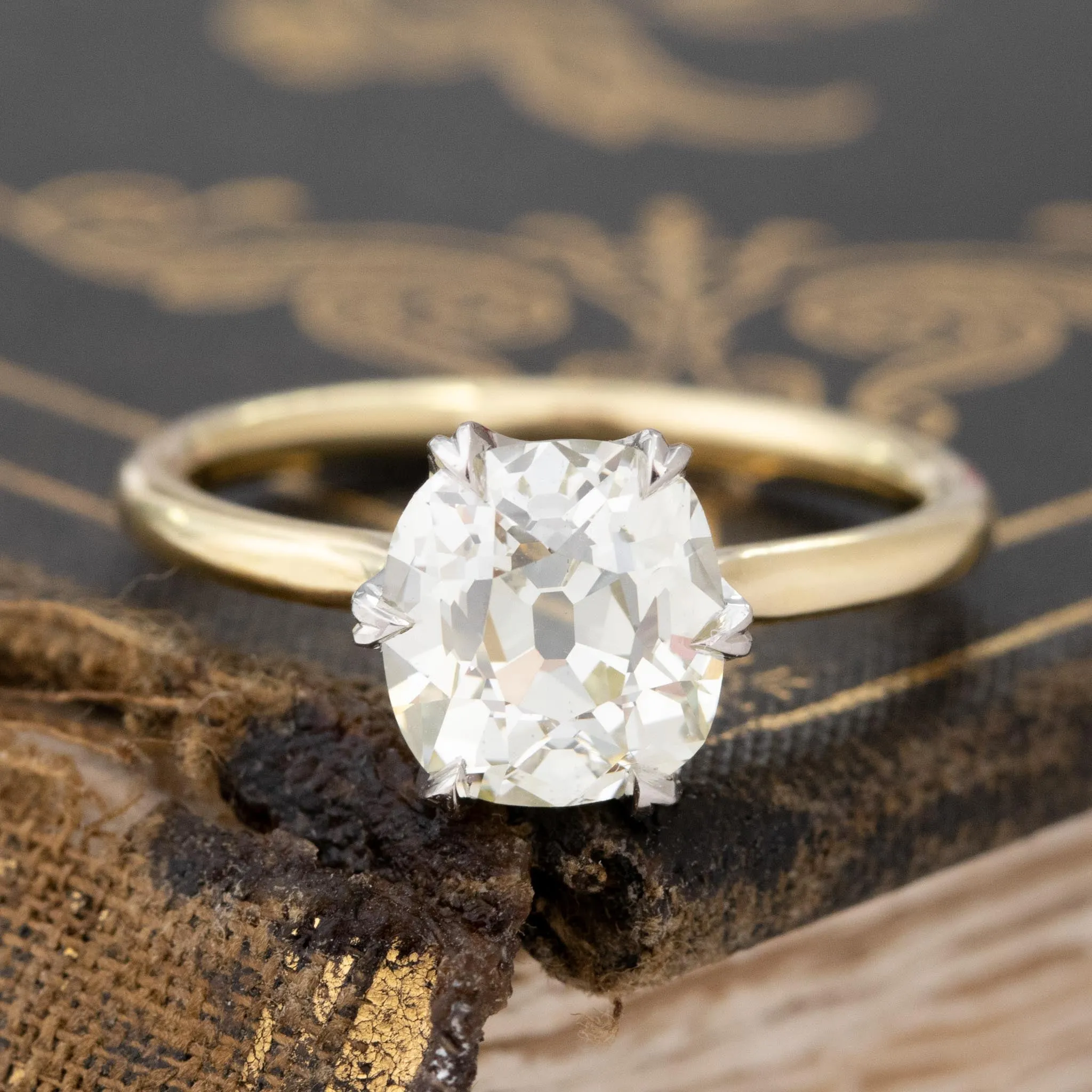 2.05ct Old Mine Cut Diamond Solitaire, GIA Q VS2