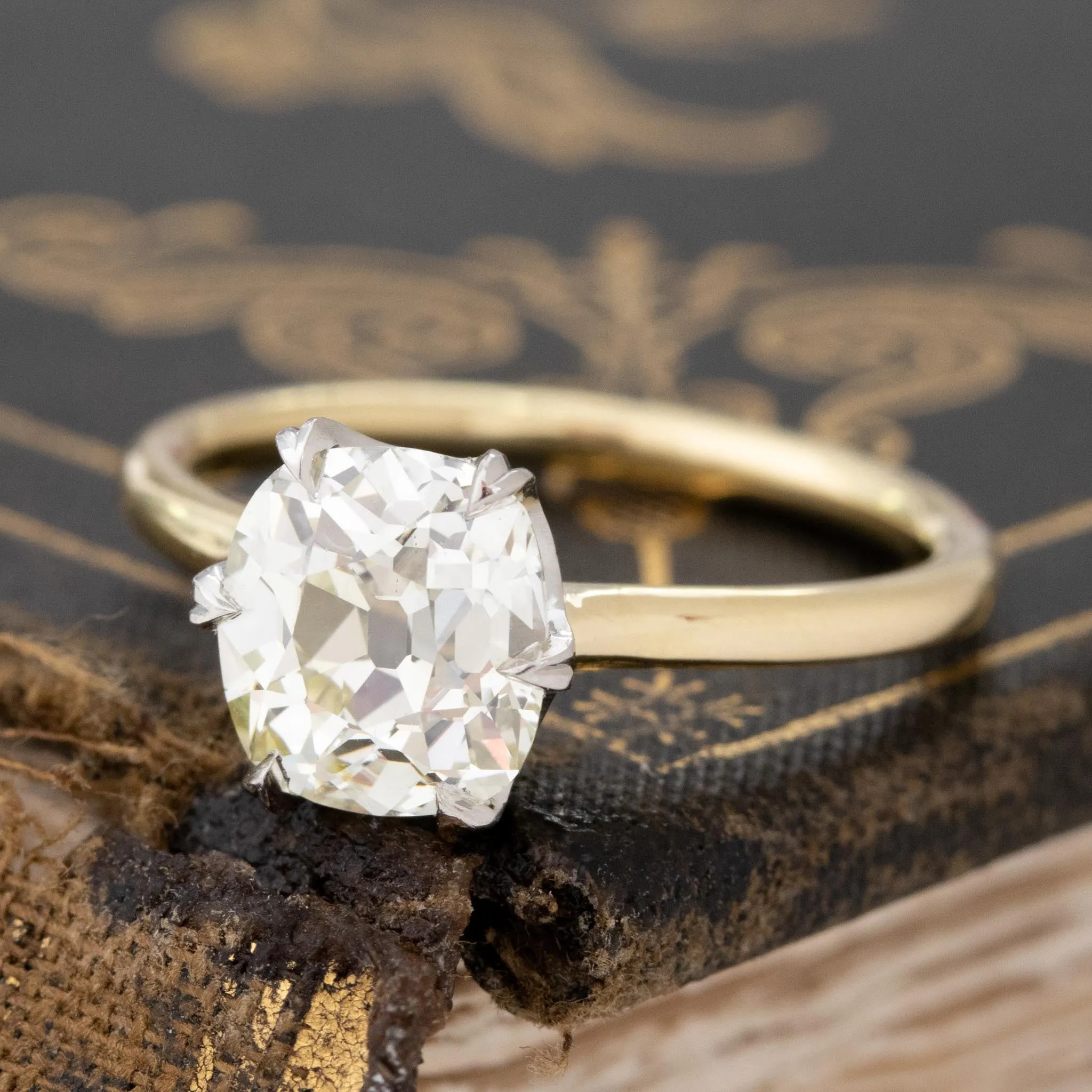 2.05ct Old Mine Cut Diamond Solitaire, GIA Q VS2