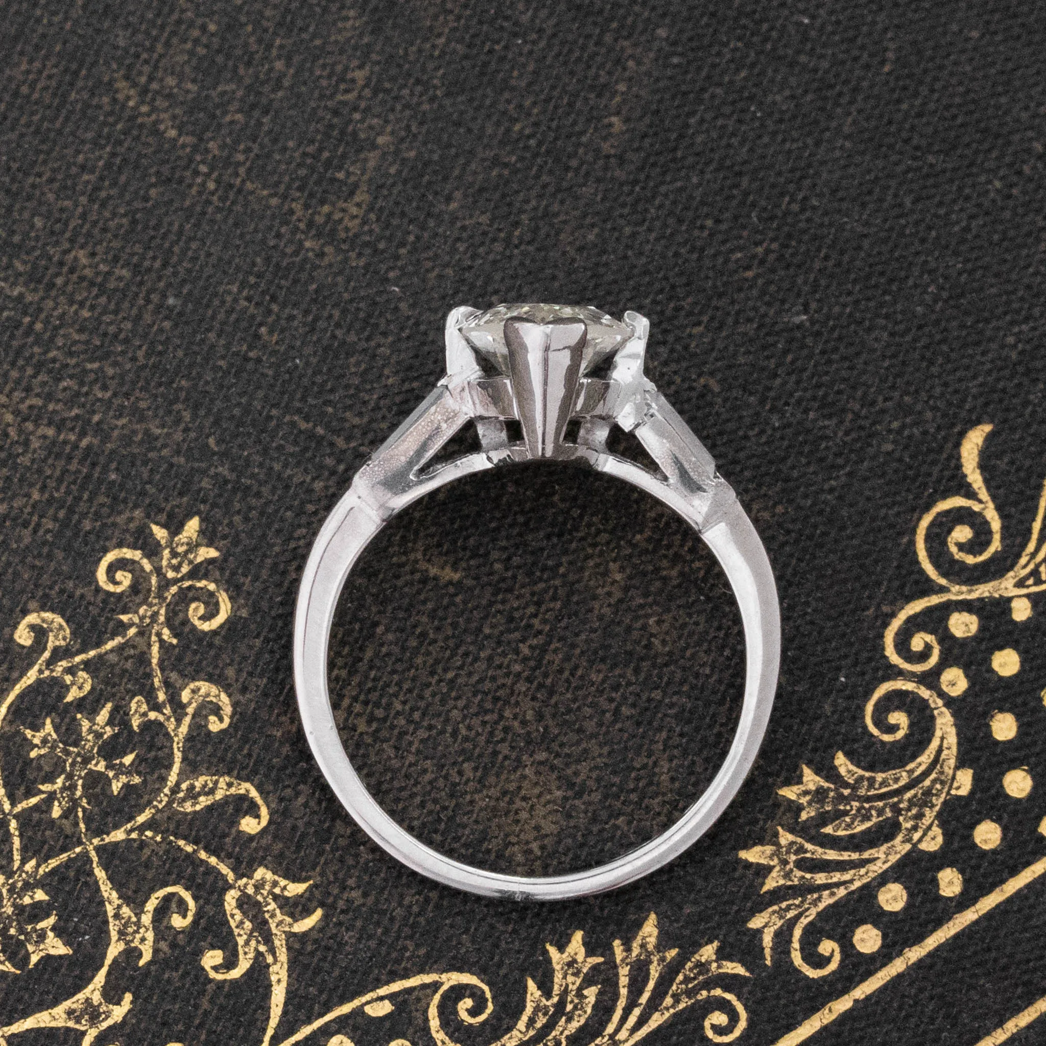 2.08ct Marquise Cut Diamond Solitaire, GIA M VS1