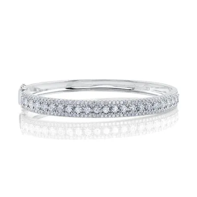 2.32ctw Diamond Bangle, White Gold