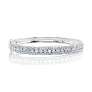 2.32ctw Diamond Bangle, White Gold