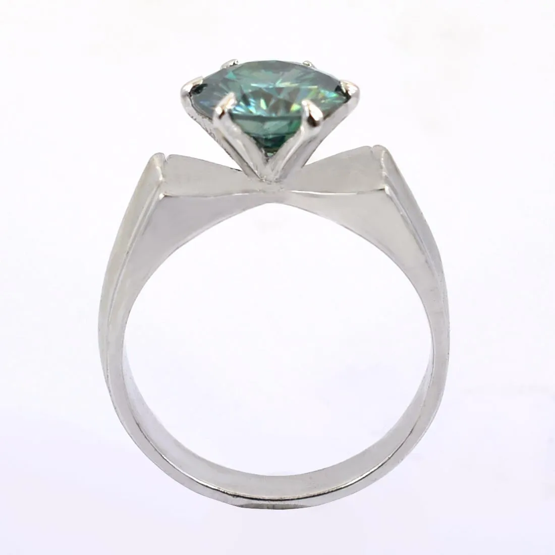 2.50 Ct AAA Certified Blue Diamond Solitaire Ring in Prong Setting, Latest Design & Great Shine