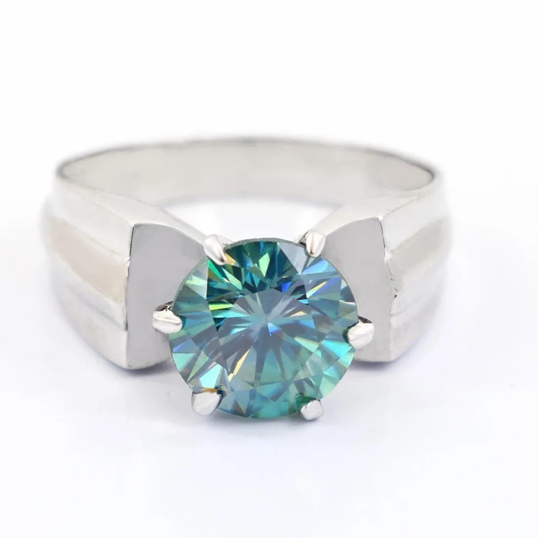 2.50 Ct AAA Certified Blue Diamond Solitaire Ring in Prong Setting, Latest Design & Great Shine