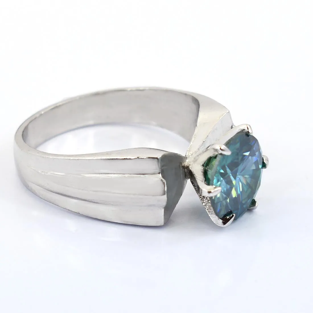 2.50 Ct AAA Certified Blue Diamond Solitaire Ring in Prong Setting, Latest Design & Great Shine