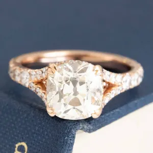 2.55ct Old Mine Cut Diamond Ring