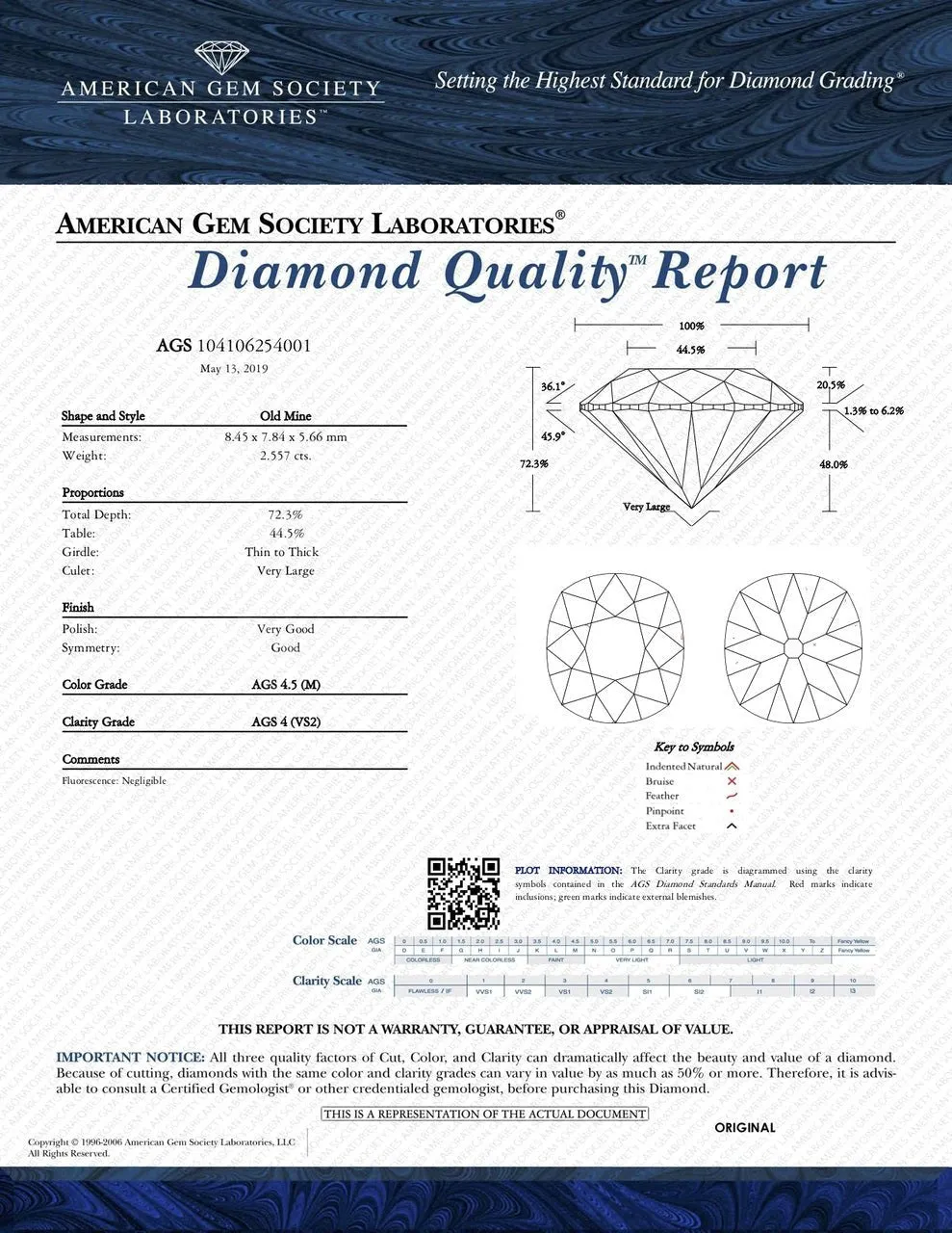 2.55ct Old Mine Cut Diamond Ring