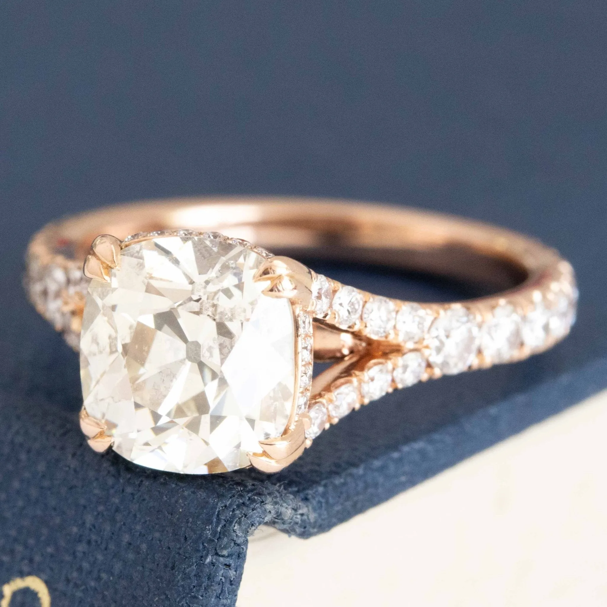 2.55ct Old Mine Cut Diamond Ring