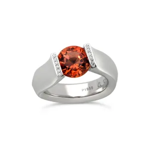 2.68 ct. Orange Sapphire set in Fancy Figure-8