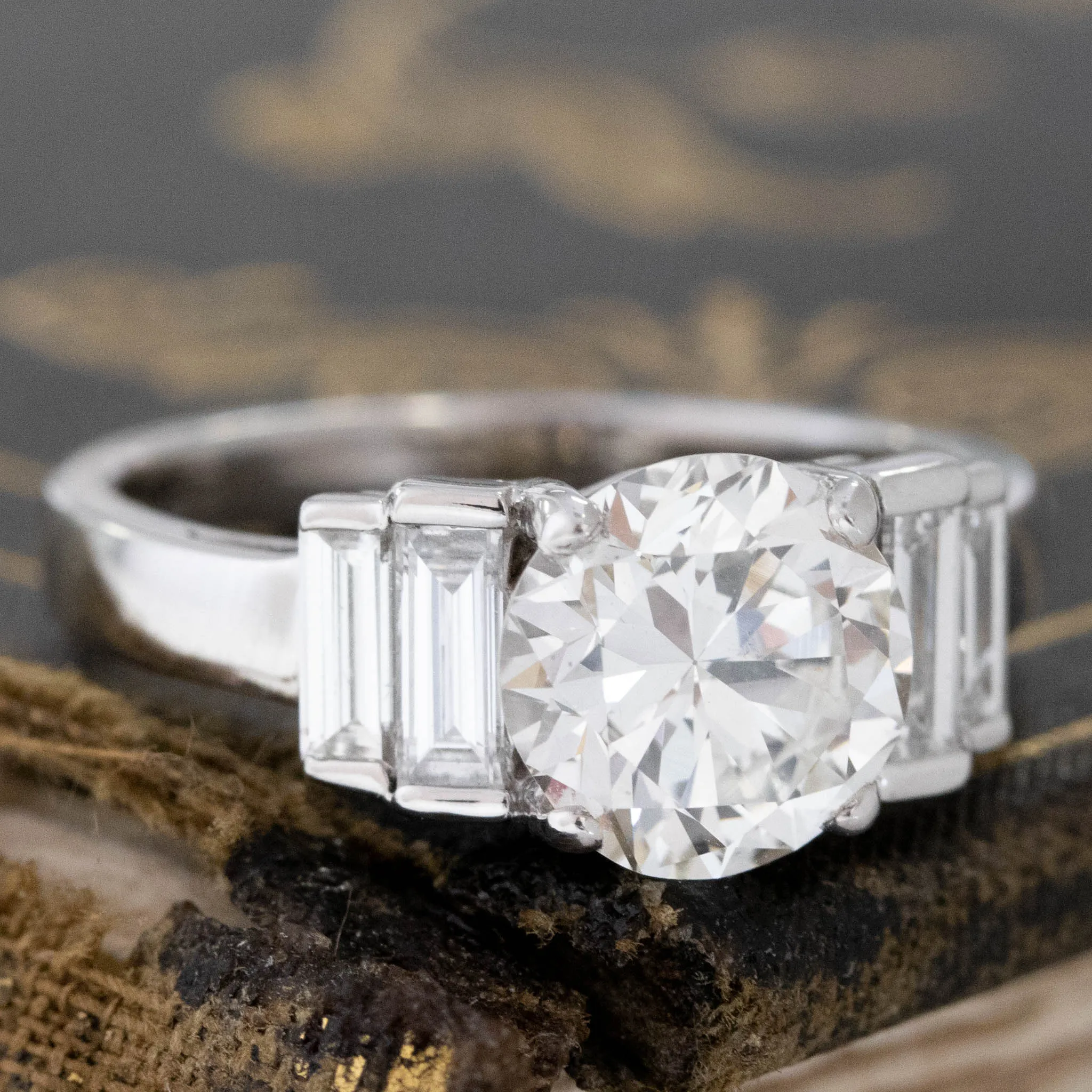 2.85ctw Transitional Cut Diamond Solitaire, GIA I