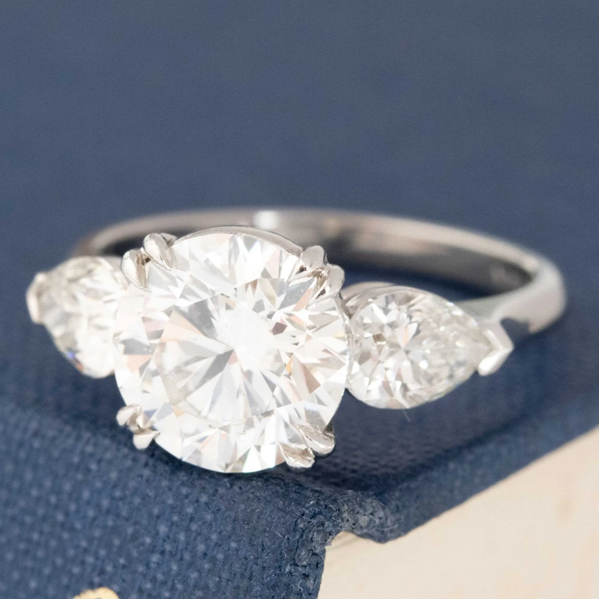 3.20ctw Round Brilliant Cut Diamond Ring, by Victor Canera