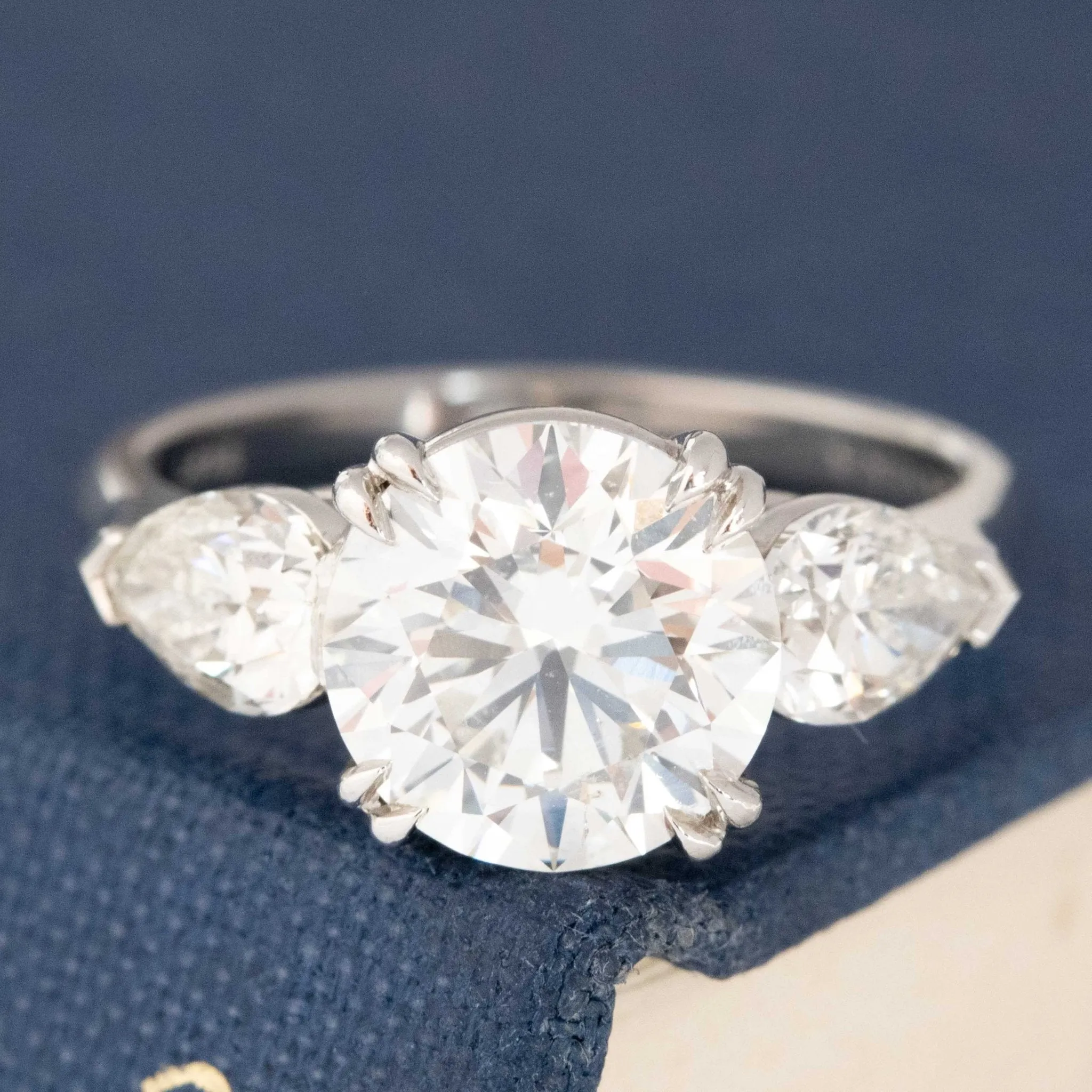 3.20ctw Round Brilliant Cut Diamond Ring, by Victor Canera