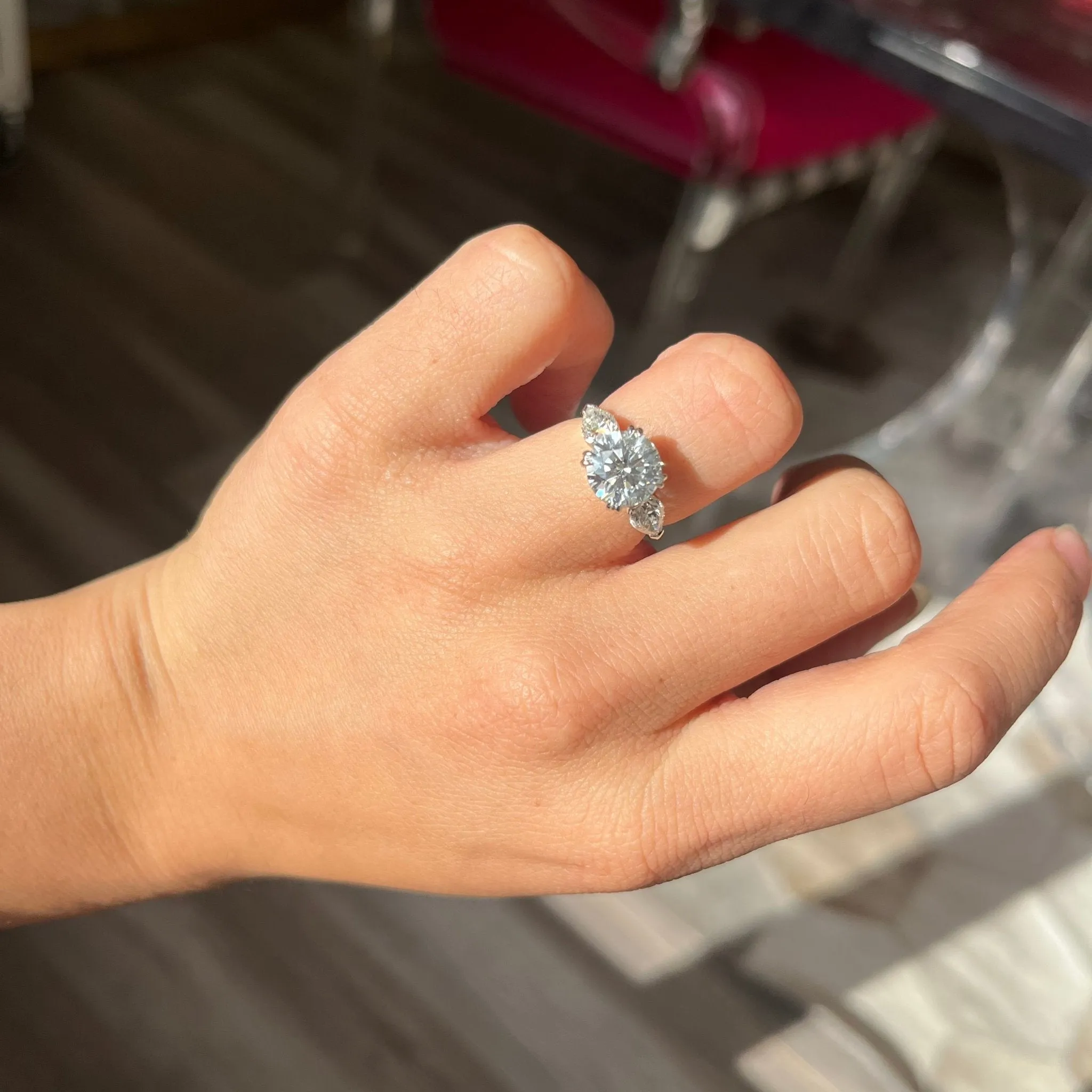 3.20ctw Round Brilliant Cut Diamond Ring, by Victor Canera
