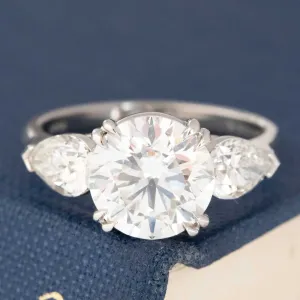 3.20ctw Round Brilliant Cut Diamond Ring, by Victor Canera
