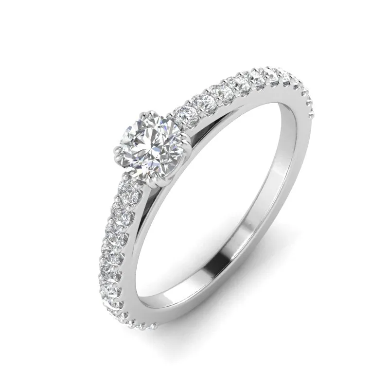 3/4ctw Diamond Engagement Ring in 10k  White Gold (K-L, I2-I3)