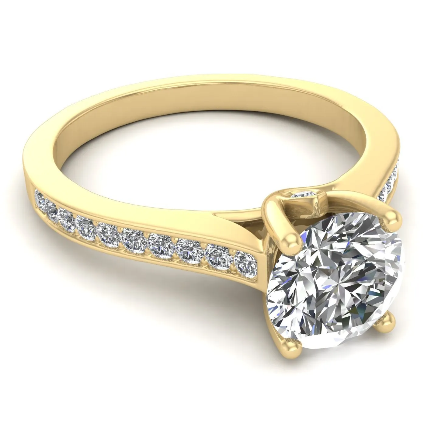 3/4ctw Diamond Engagement Ring in 10k Yellow Gold (K-L, I2-I3)