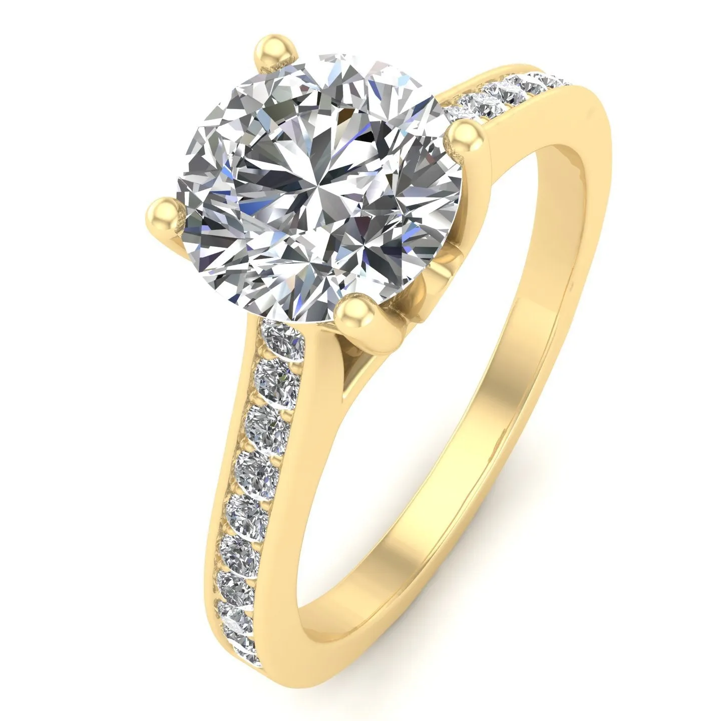 3/4ctw Diamond Engagement Ring in 10k Yellow Gold (K-L, I2-I3)