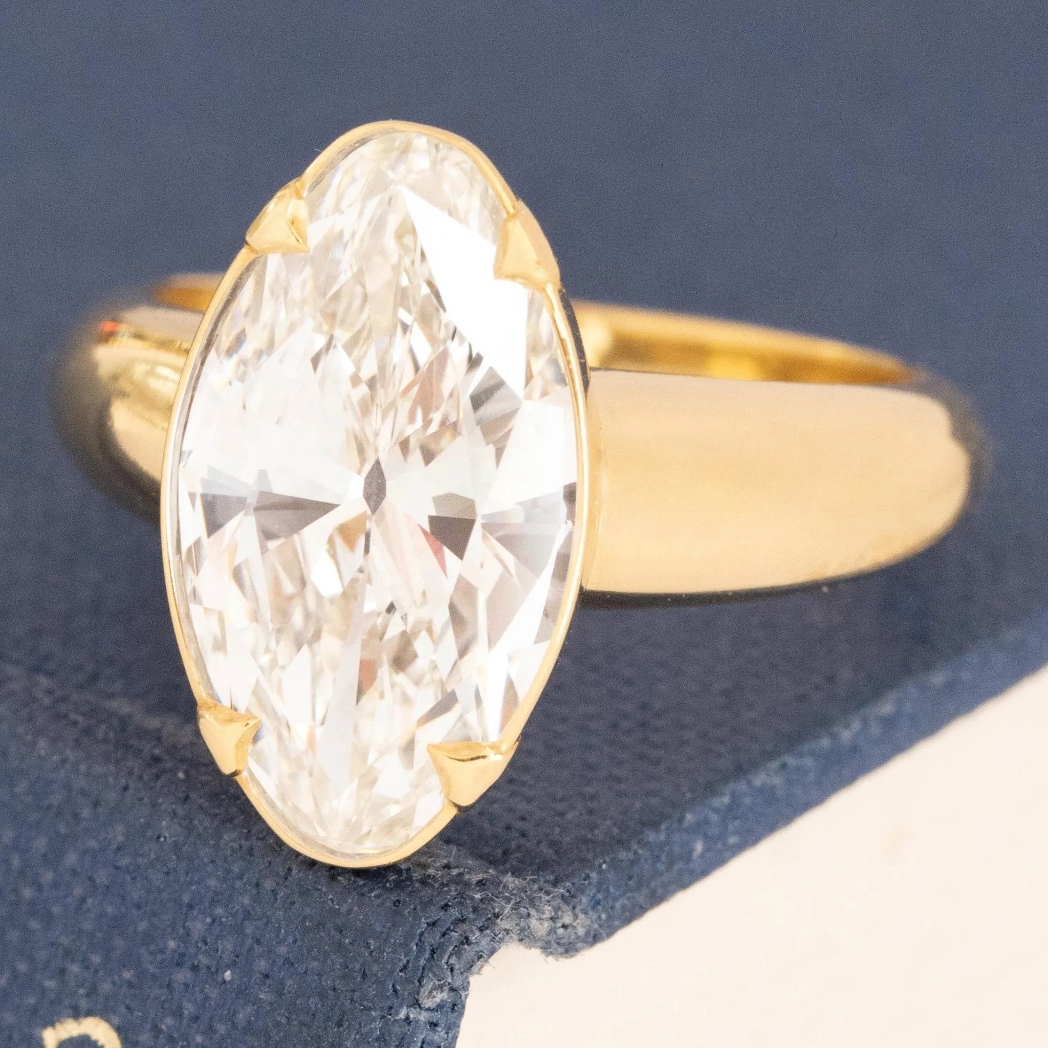 3.59ct Moval Cut Diamond Solitaire