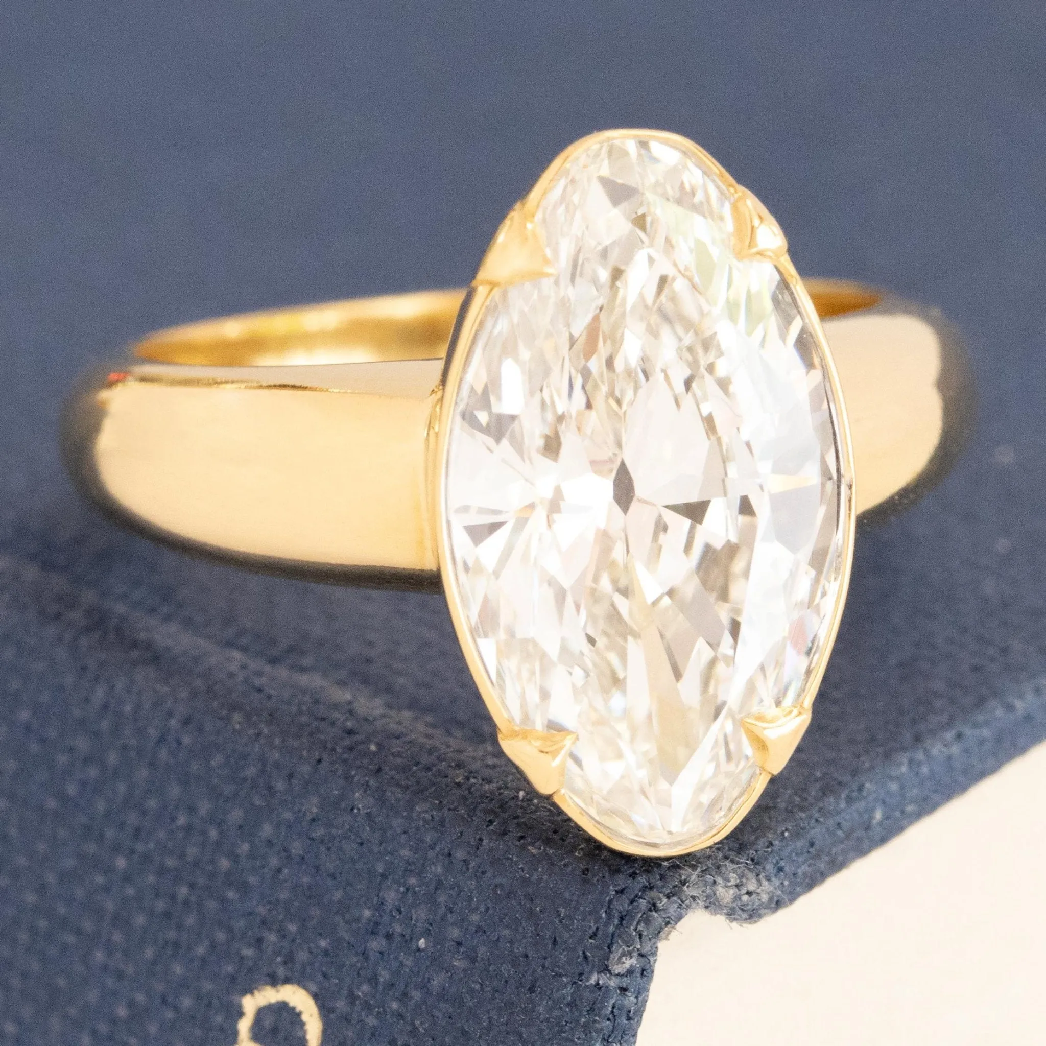 3.59ct Moval Cut Diamond Solitaire