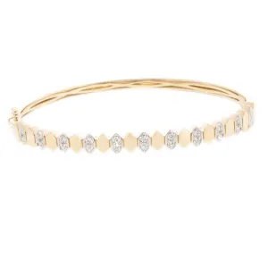 .38ct 14k Yellow Gold Diamond Bangle