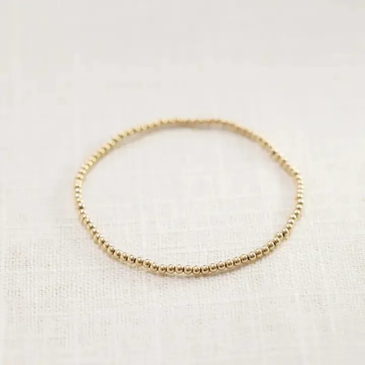 3mm Gold Filled Ball Bracelet