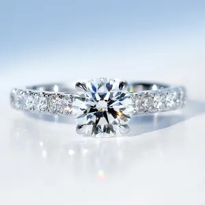 4 Prong GIA Cert Diamond Engagement Ring
