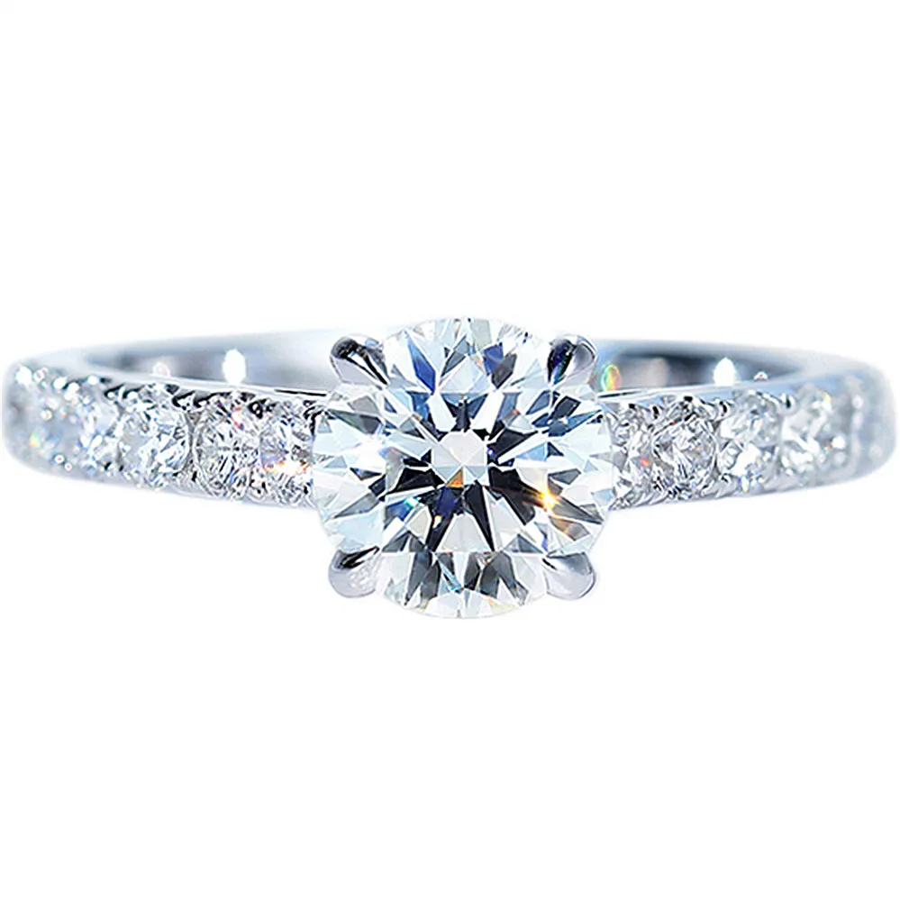 4 Prong GIA Cert Diamond Engagement Ring