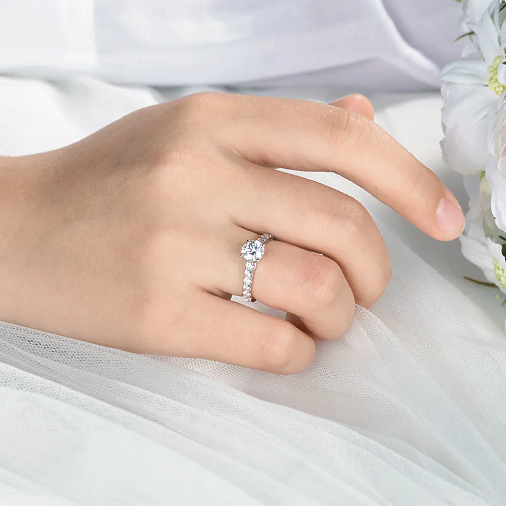 4 Prong GIA Cert Diamond Engagement Ring