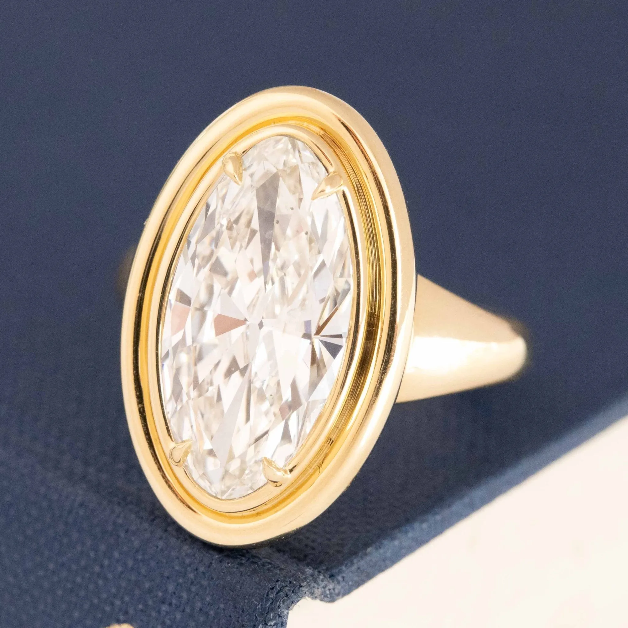 4.75ct Moval Cut Diamond Solitaire, GIA L SI2