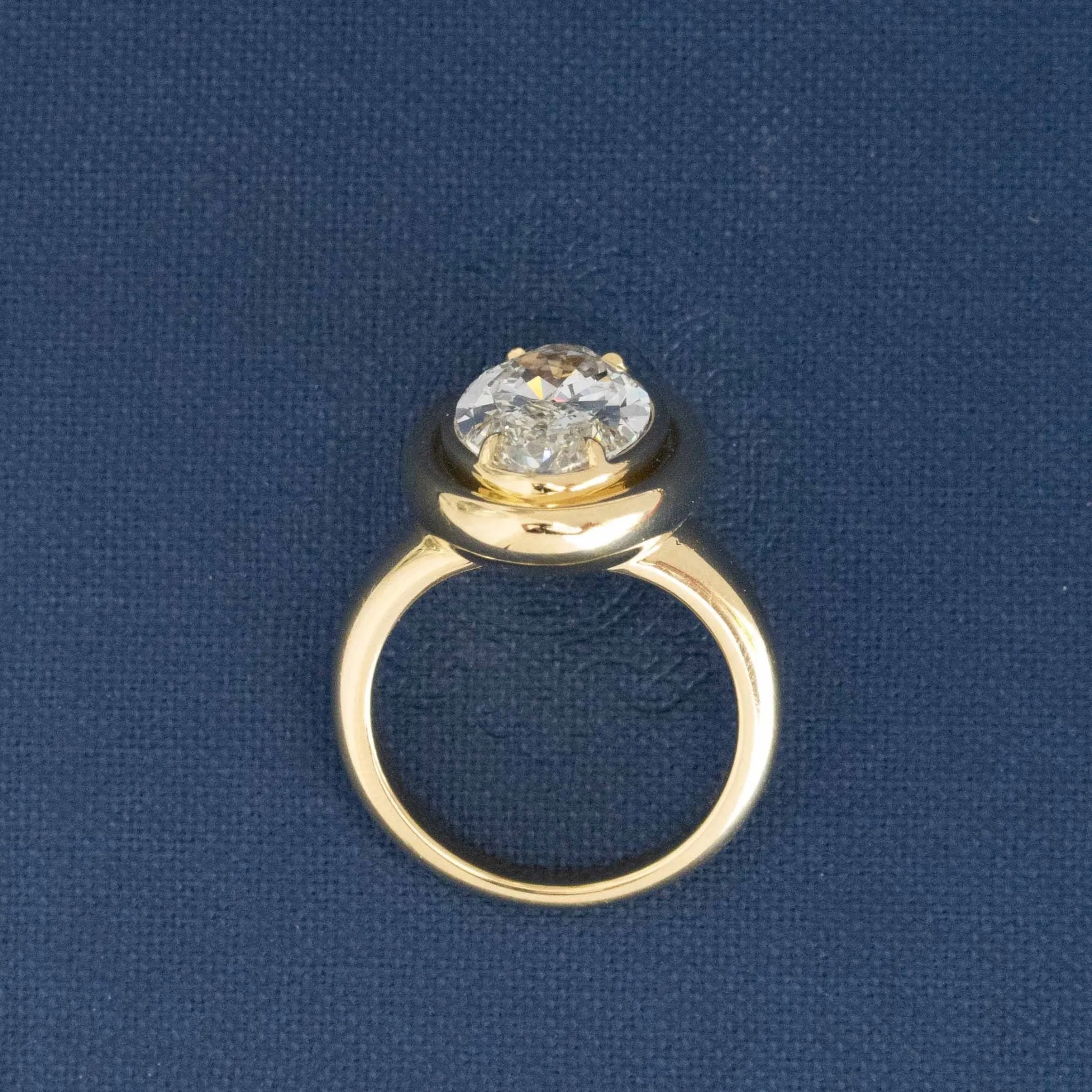 4.75ct Moval Cut Diamond Solitaire, GIA L SI2