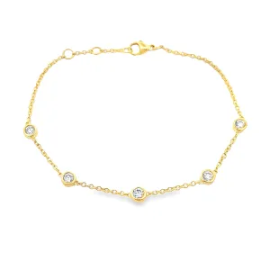 .50ct 14k Yellow Gold Diamond Bracelet