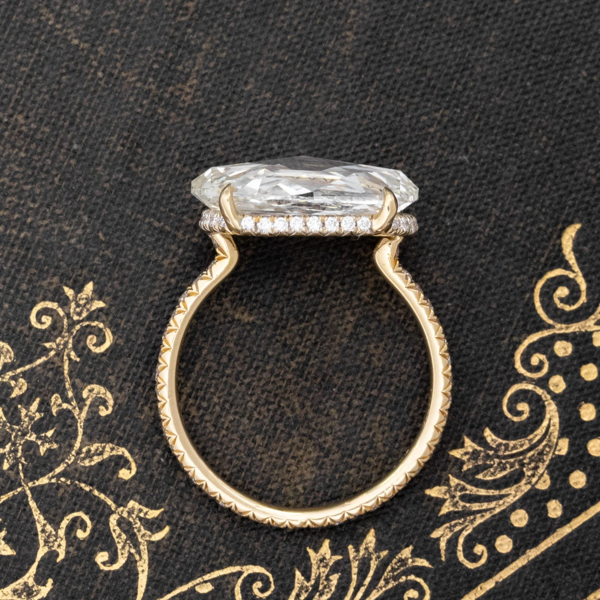 5.24ct Oval Rose Cut Diamond Solitaire by Fred Leighton
