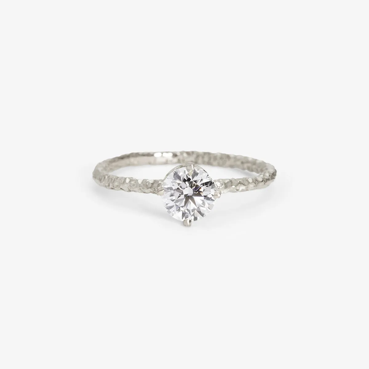 5.6mm White Diamond Homespun Solitaire Ring | R9007W