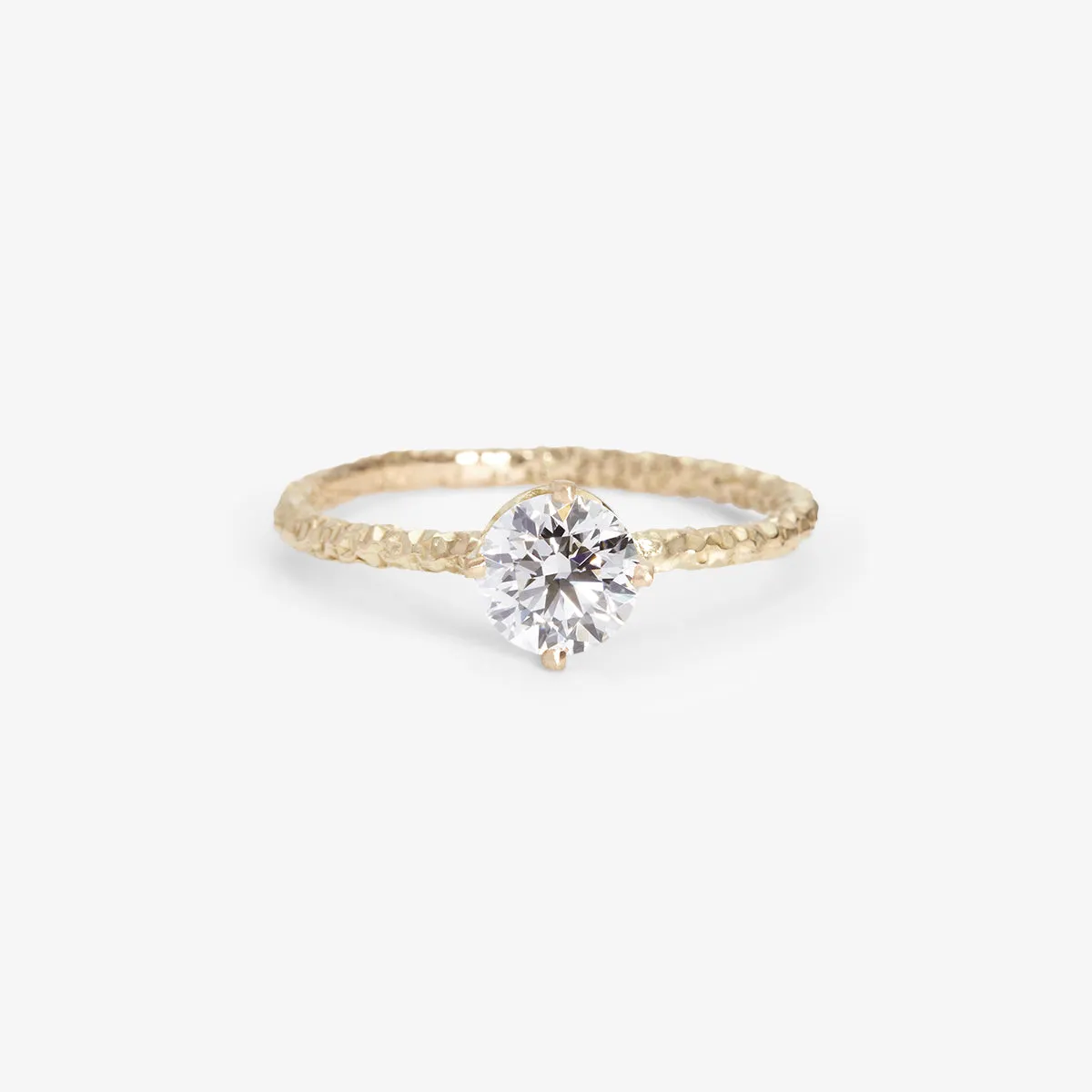 5.6mm White Diamond Homespun Solitaire Ring | R9007W