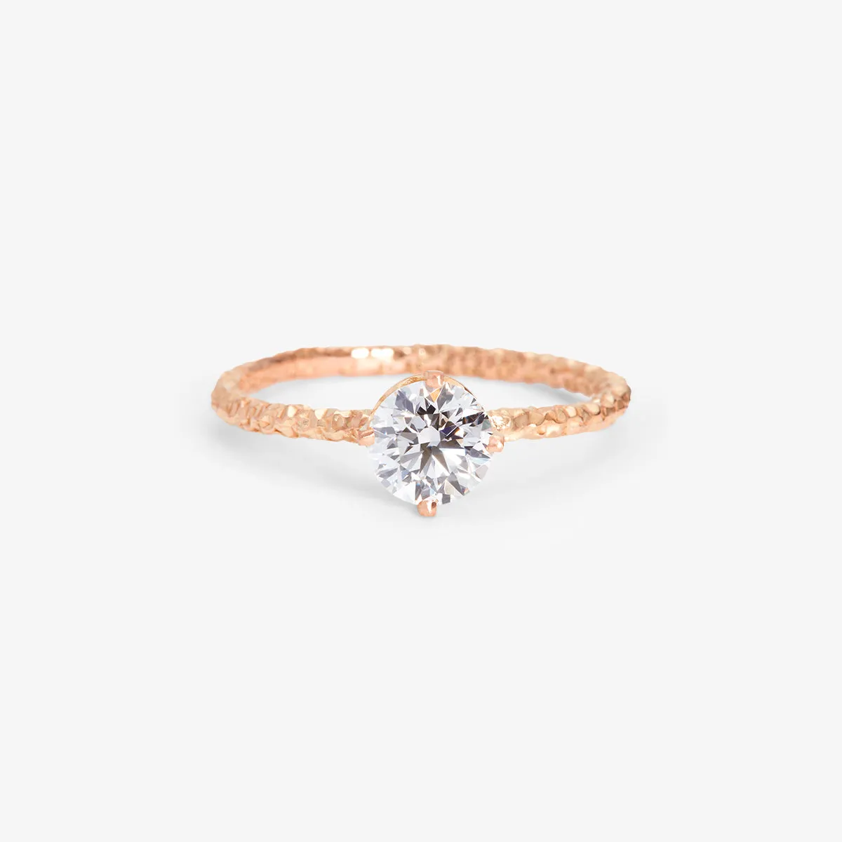 5.6mm White Diamond Homespun Solitaire Ring | R9007W