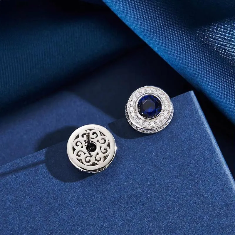 5A Clear CZ Created Sapphire Stud Earrings