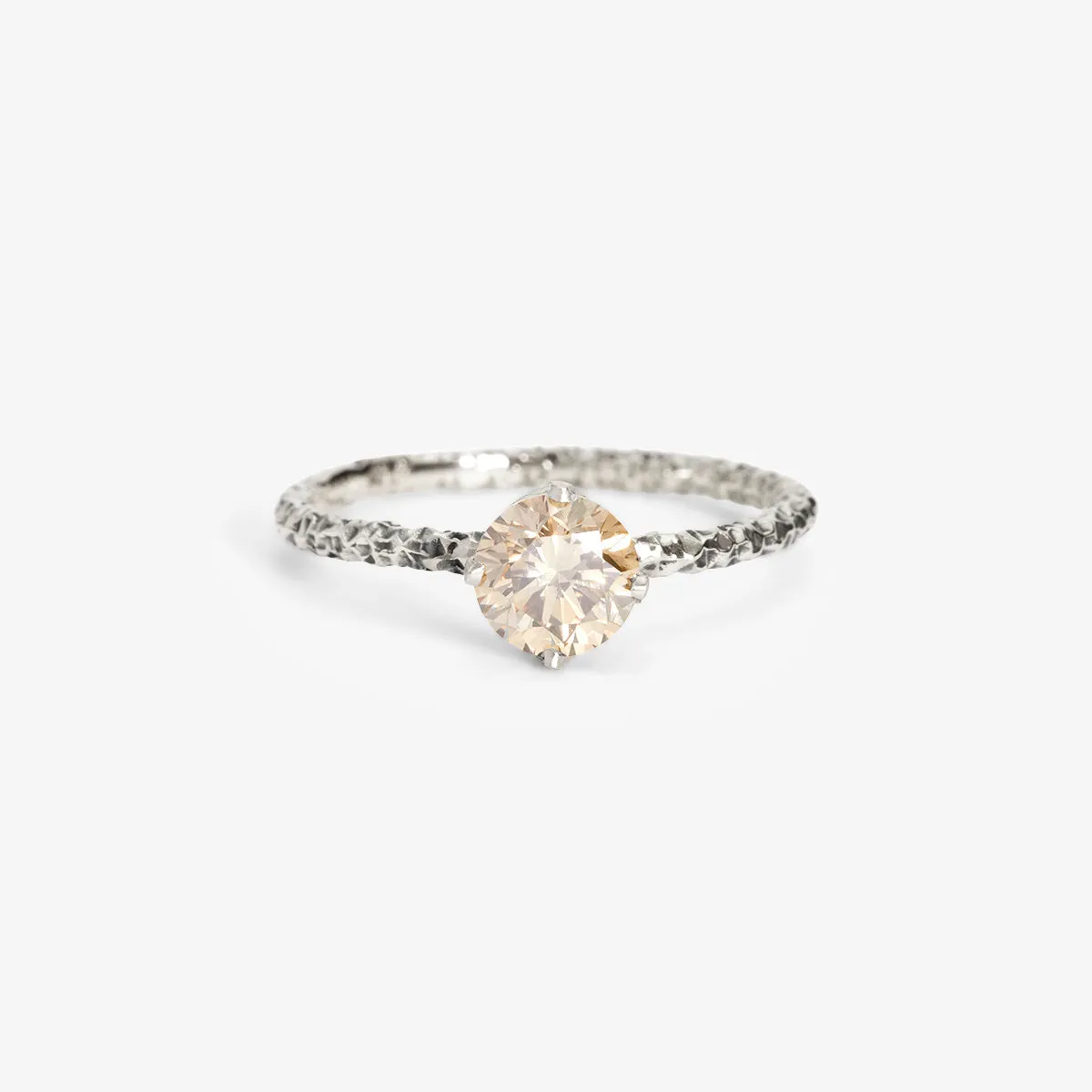 6.5mm Brown Diamond Homespun Solitaire Ring | R9008BR
