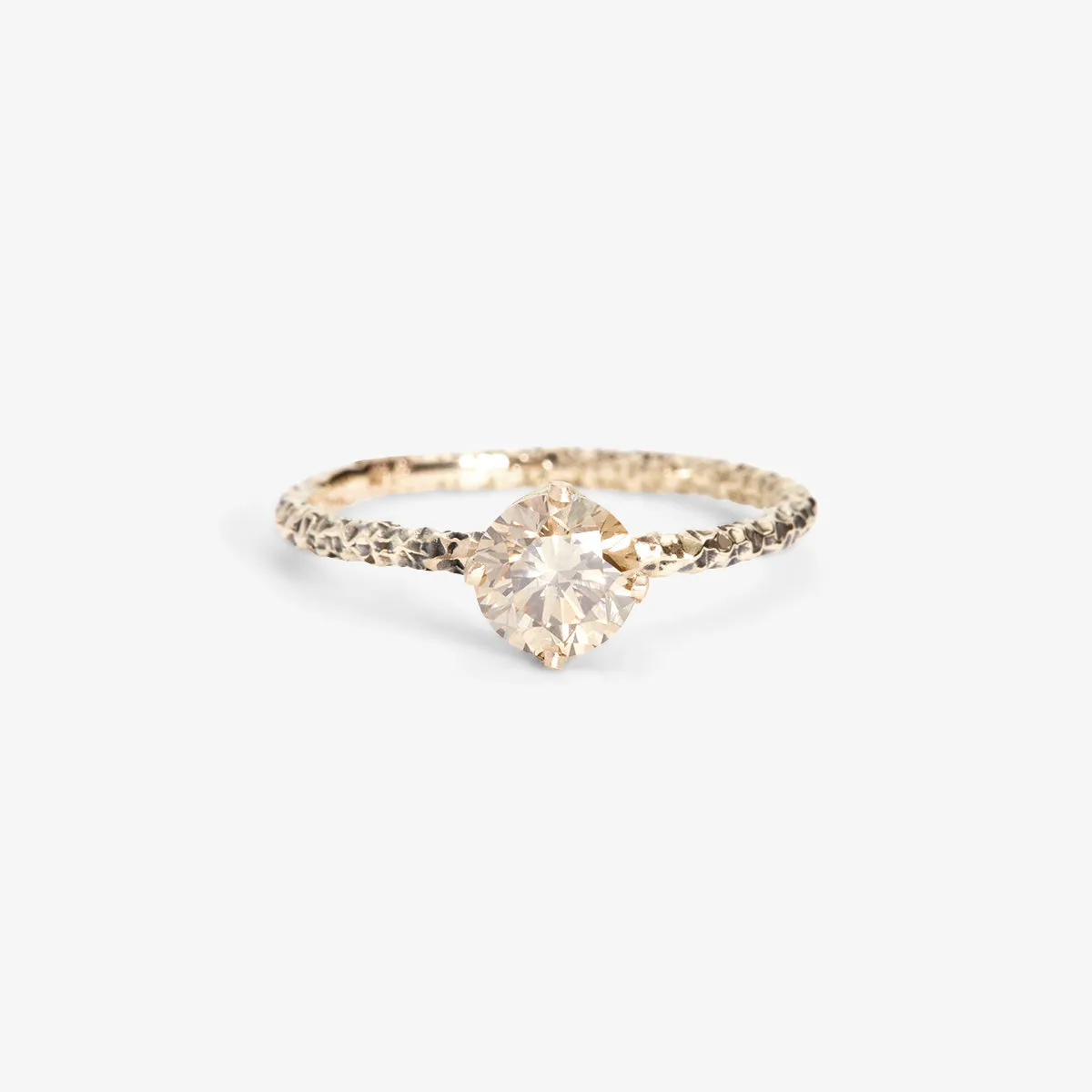 6.5mm Brown Diamond Homespun Solitaire Ring | R9008BR
