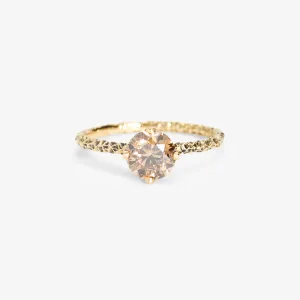 6.5mm Brown Diamond Homespun Solitaire Ring | R9008BR