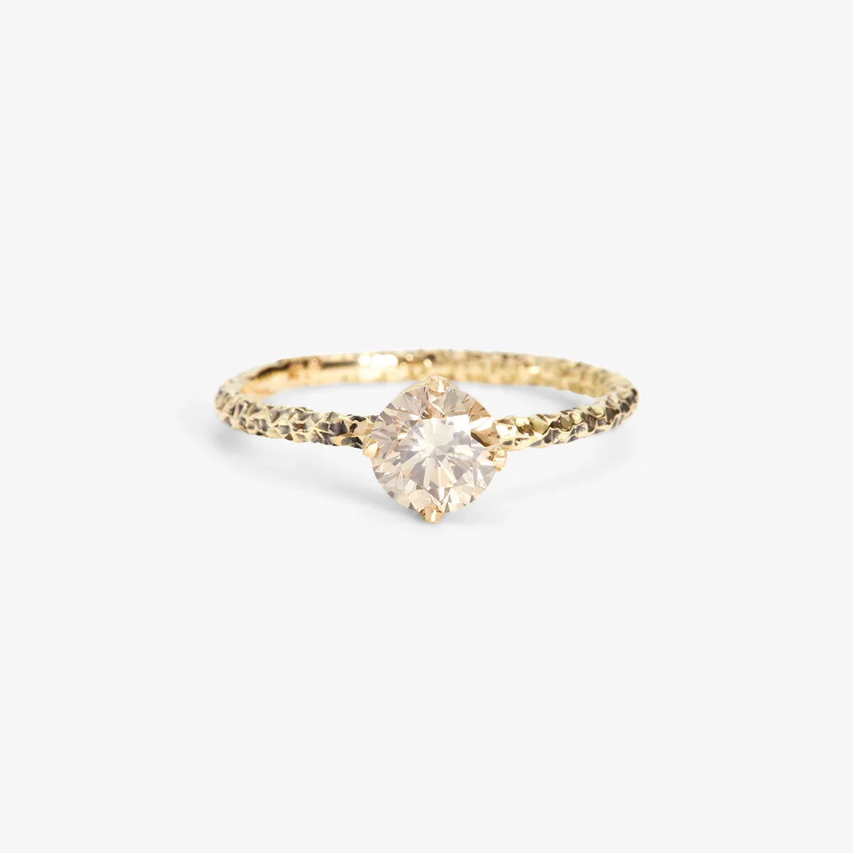 6.5mm Brown Diamond Homespun Solitaire Ring | R9008BR