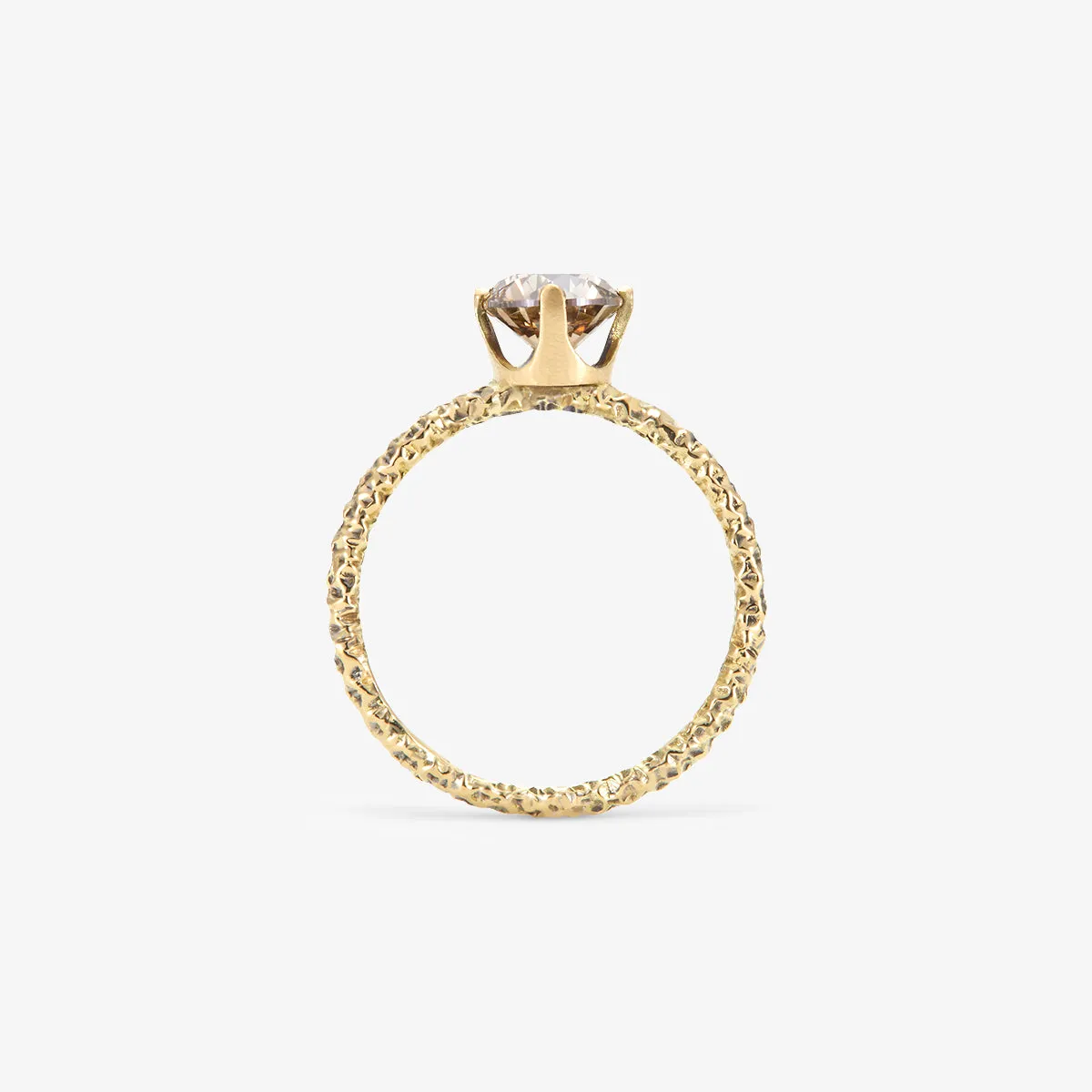 6.5mm Brown Diamond Homespun Solitaire Ring | R9008BR