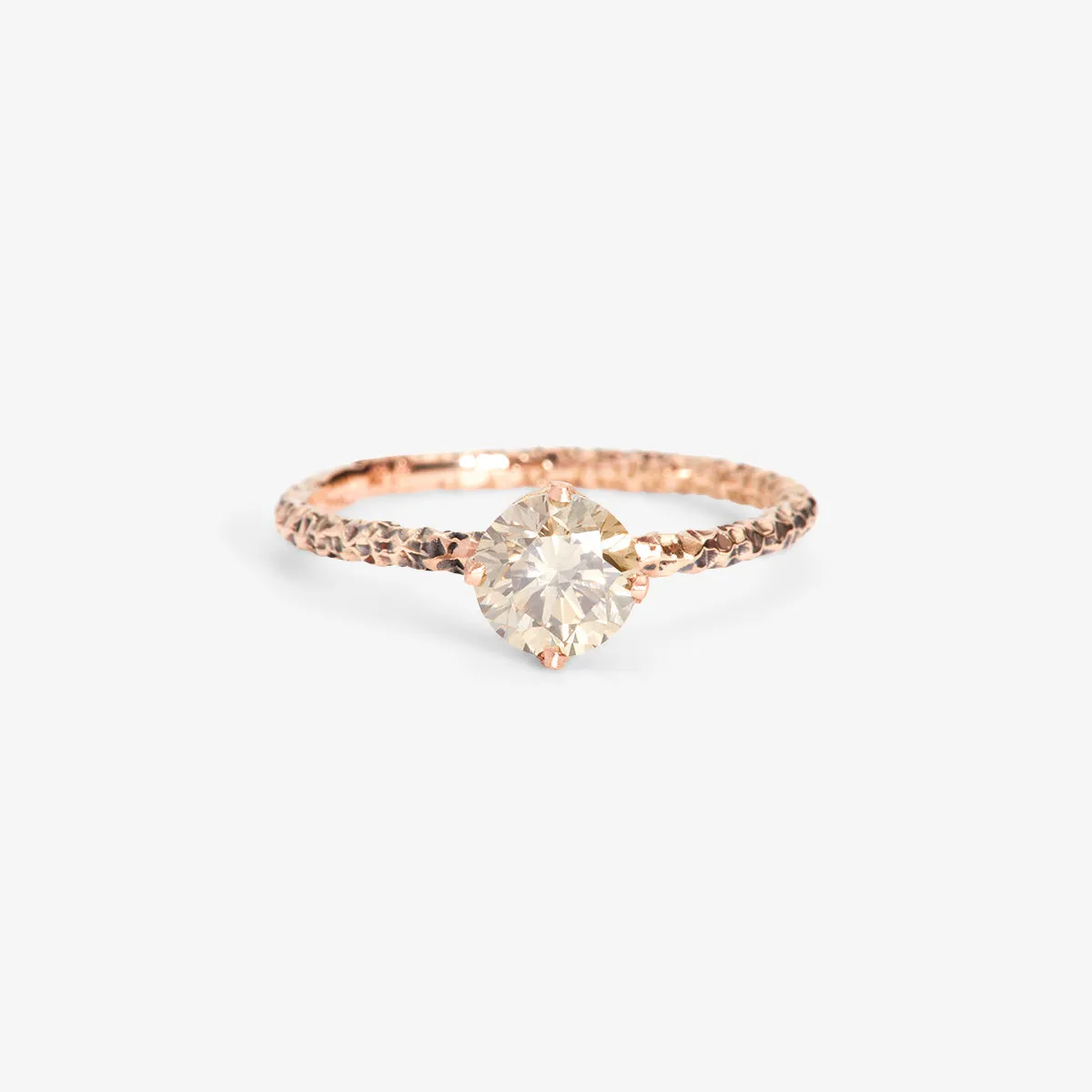 6.5mm Brown Diamond Homespun Solitaire Ring | R9008BR