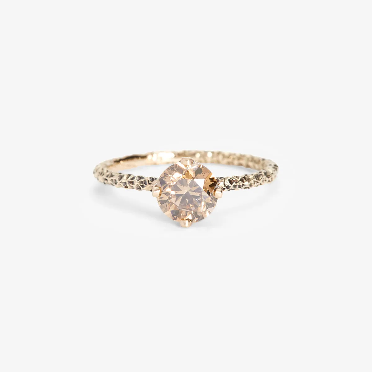 6.5mm Brown Diamond Homespun Solitaire Ring | R9008BR