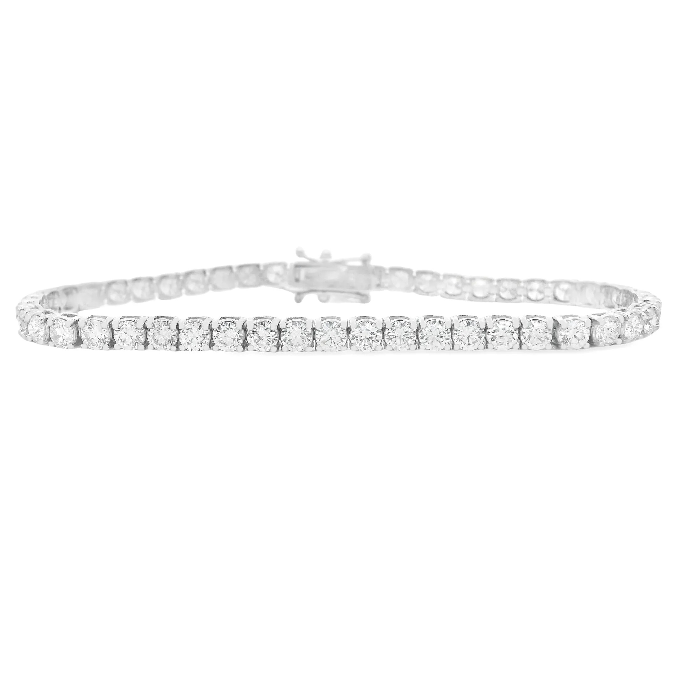 7.02ct 14k White Gold Diamond Bracelet