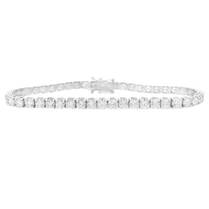7.02ct 14k White Gold Diamond Bracelet