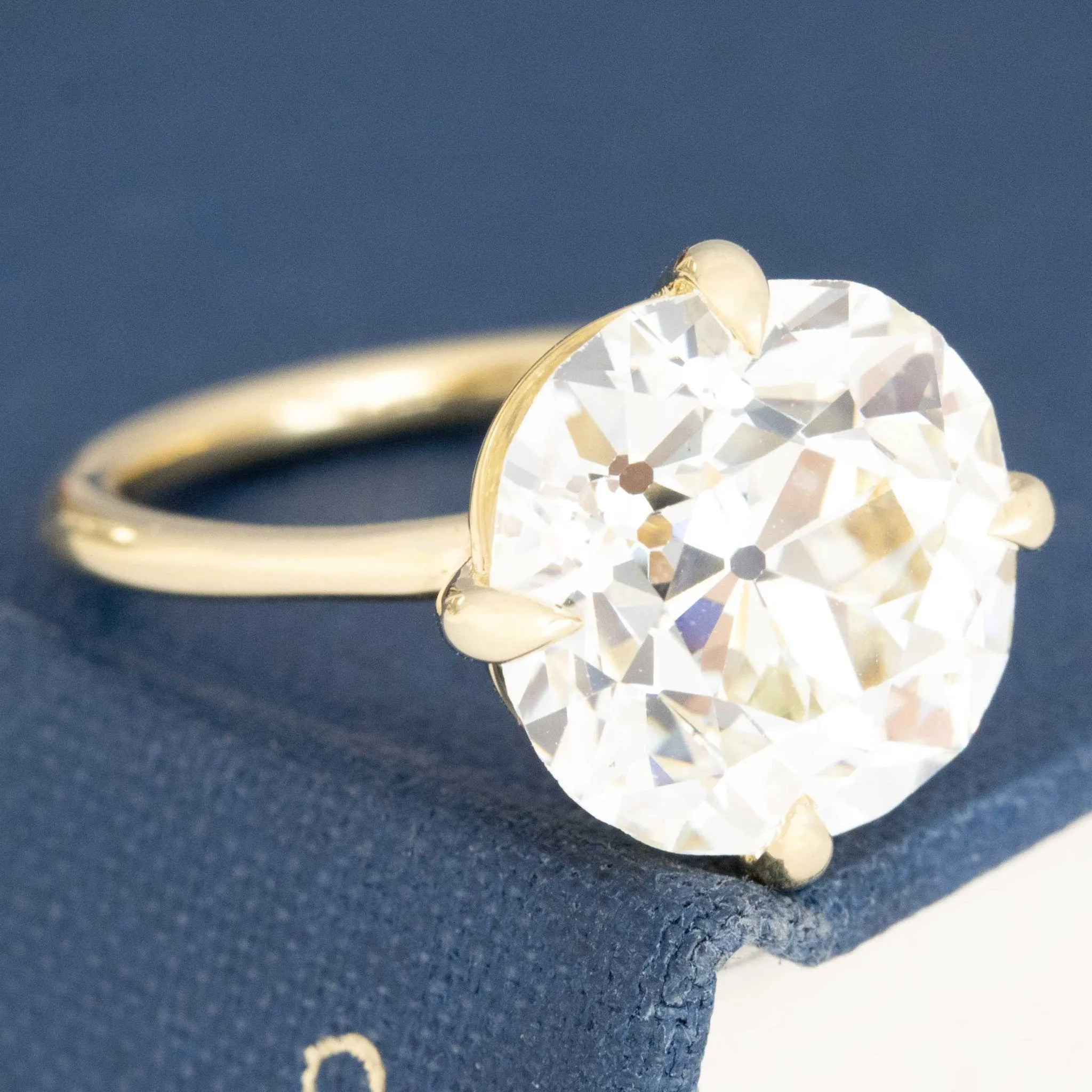 7.10ct Old Mine Cut Diamond Solitaire