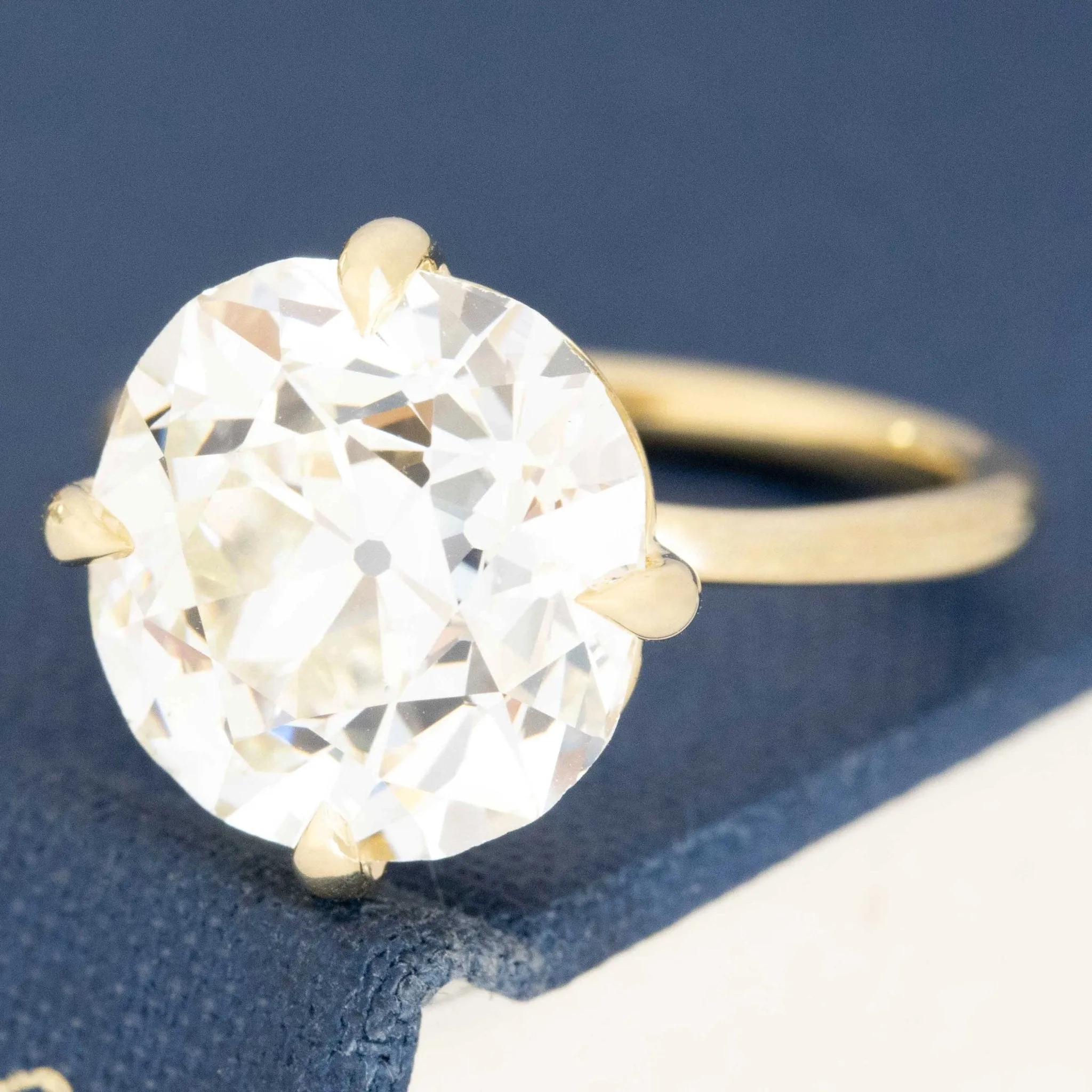 7.10ct Old Mine Cut Diamond Solitaire