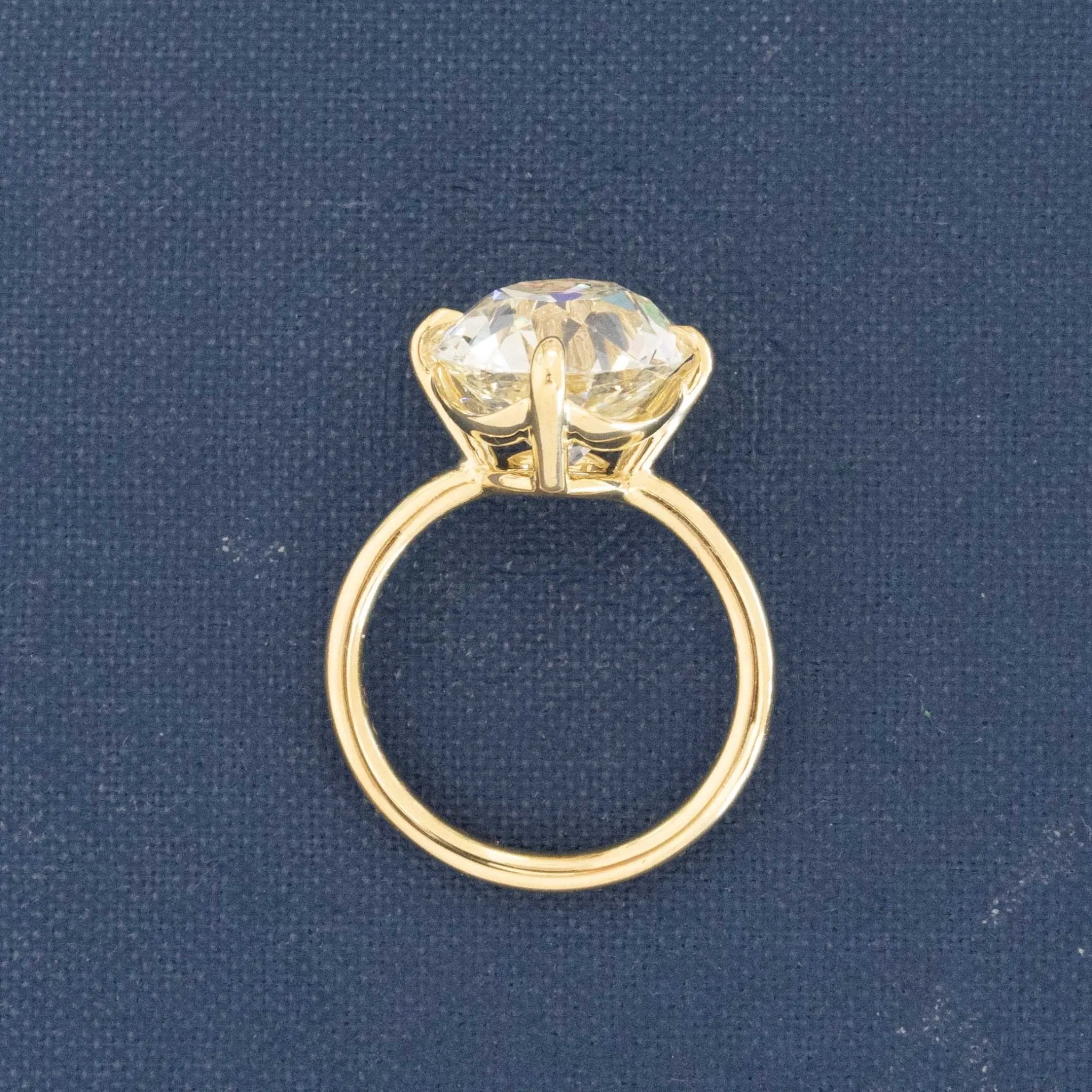 7.10ct Old Mine Cut Diamond Solitaire