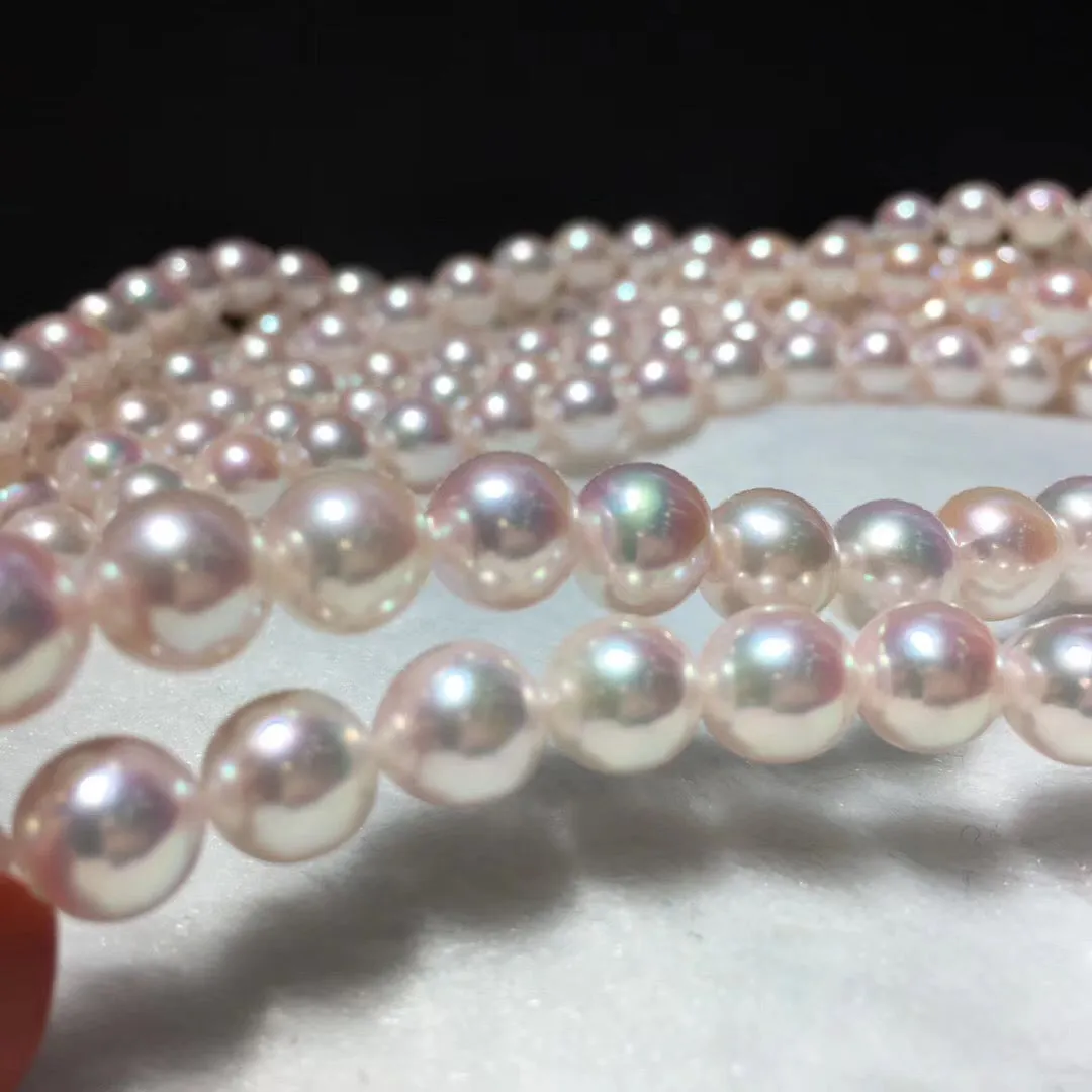 8.0-8.5 mm Japanese Akoya Cultured Pearl Necklace in White