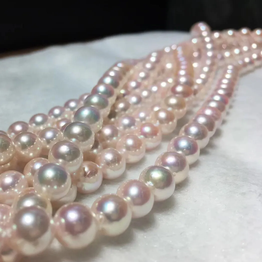 8.0-8.5 mm Japanese Akoya Cultured Pearl Necklace in White
